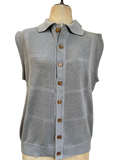 Chaleco mosaico calado- Gris