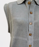 Chaleco mosaico calado- Gris