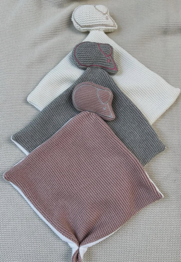 Trapito de apego Ratón. Para bebé- Gris Oxford