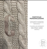 Pantuflas Camomilla Tejido Arroz- Verde Olivo