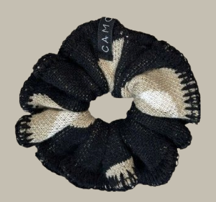 Scrunchies camomilla- Negro