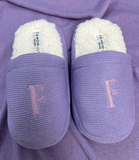 Pantuflas Camomilla- Tejido waffle Lila
