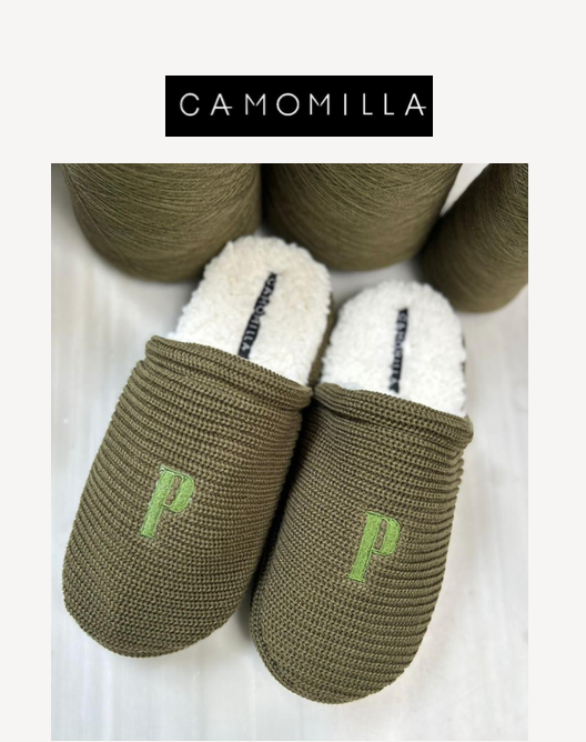 Pantuflas Camomilla- Tejido Arroz