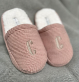 Pantuflas Camomilla- Tejido waffle Rosa Palo