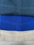 Blusa Polo Mosaico Calada- Azul Rey